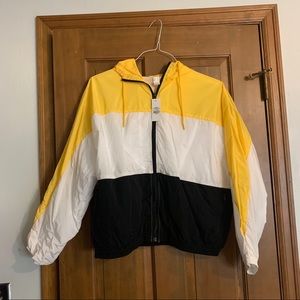 Vintage looking Black and yellow windbreaker